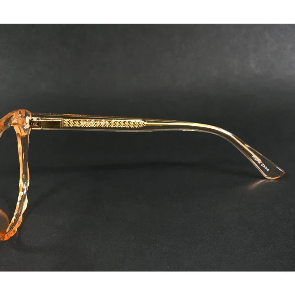 Capri Eyeglasses Frames UP 312 Blush Orange Clear Cat Eye Full Rim 52-18-140